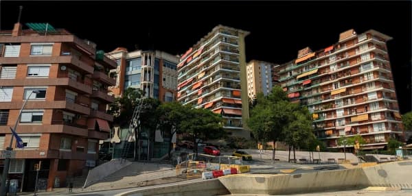 Fachada de un edificio de viviendas